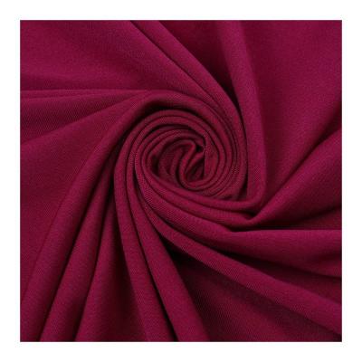 China The world's best-selling 95%polyester 5%spandex stretch spandex single jersey milk fiber yarn fabric Te koop