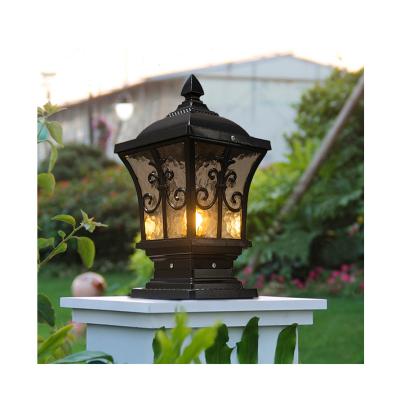 China Tempered Glass E27 Post Lamp Fence Light Outdoor LED Pillar Light For Garden Outdoor Post Top Lamp Led Light for sale