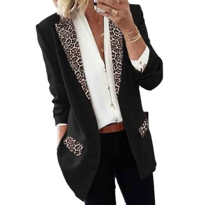 China Wholesale Cheap Leopard Print Slim Women's Breathable Suits Plus Size Custom Made Blazers Long Sleeve Office Suit Ladies Feminine Women for sale