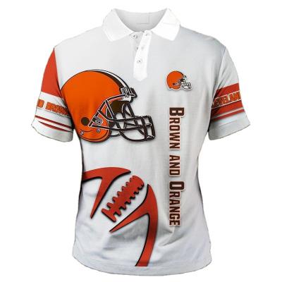 China 2021 New High Quality Casual Polo Nfl Sleeve Logo Baseball Polo Shirts Breathable Wholesale Custom Short Polo T-shirt for sale