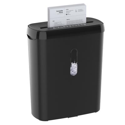 China SD108P CD Credit Card 8 Sheets A4 Mini Home Office Electric Document Strip Cut Paper Shredder for sale