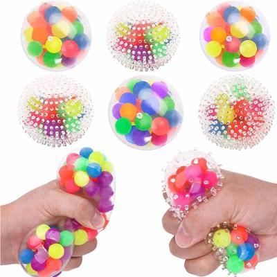 China Relieve 2022 Stress Reliever Balls Toy Fidget Squishy Toys Anti Strain Stress Reliever Kids Toy Fidget Squishy Beads Kit Set Pack Sensory Beads Squeeze Stress Ball for sale