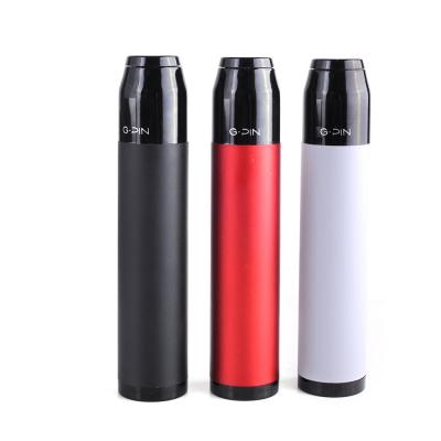 China 2020 Portable Dry Herb Grinder Electronic Tobacco Printing Logo Automatic New Metal Electric Herb Grinder Pen 28*135mm 2 Parts for sale