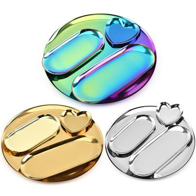 China New Design Multiple Shapes Custom Tobacco Metal Stainless Steel Jewelry Storage Rolling Tray DA-004RA for sale