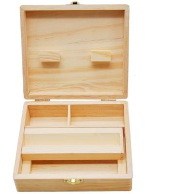 China Recyclable With Lock Bamboo Wood Grinder Rolling Accessories Weed Stash Box for sale