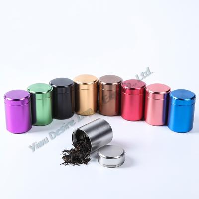 China Viable Supply 70ml Factory Wholesale Medium Size Stainless Steel Aluminum Stash Jar Cans With Screw Lip Cover for sale