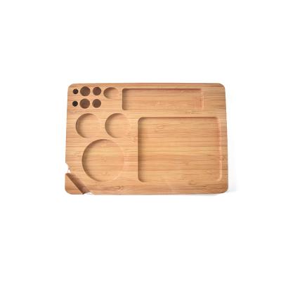 China Wooden Herb Tobacco Plate Smoking Cigarettes Tools Accessories Rolling Paper Hand Rolling Tray Handmade Wood Roll Trays Rolling for sale