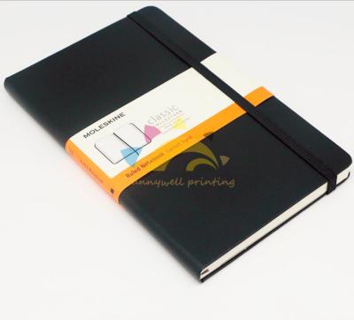 China Custom Logo High Quality Hardcover Notebook Hardcover Book with Elastic Strap for sale