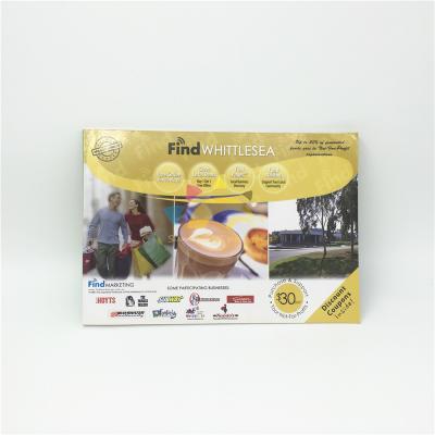 China paper & Full Color Cardboard Promotion Coupon Booklet with Perforation Line for sale