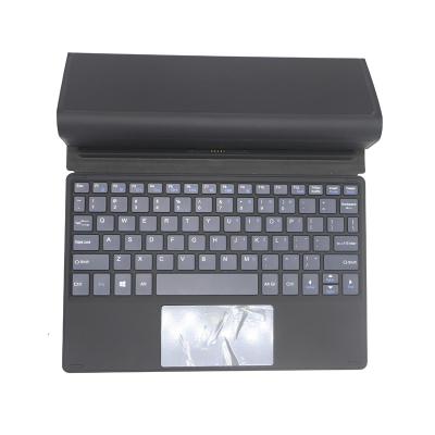 China Multimedia Keys 10.1 Inch 2 In 1 Tablet Pogo Pins High End Leather Keyboard Case for sale