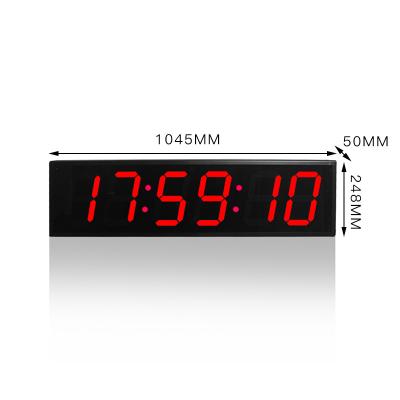 China 8 Inch 6 Digit Large Customized Customized Electronic Stopwatch Outdoor Use Wall Clock for sale