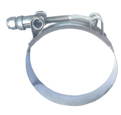 China PIPE COLLAR 316 Stainless Steel Band T-bolt Pipe Clamp for sale