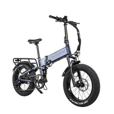 China Aluminum alloy Yamee Bear 750S- 20 inch 750W 14.5Ah fat folding fat tire electric bike off road ebike for sale