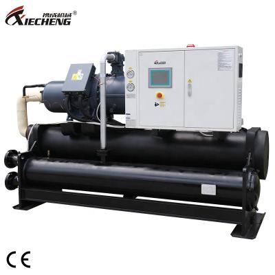 China Industrial Cooling Solutions 120 Ton Water Cooled Shell And Tube Evaporator Screw Chiller Te koop