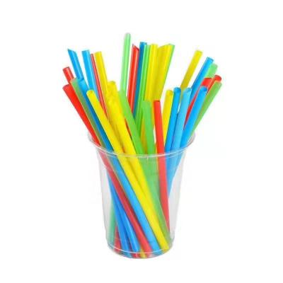 China New Original Viable Packaging Primary Color Disposable Straight Milkshake Drinking Art Plastic Straw for sale