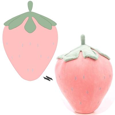 China Lovely Custom Made Strawberries Toy Soft Stuffed Fruit Strawberries Plush For Home Decoration Plush Toy for sale