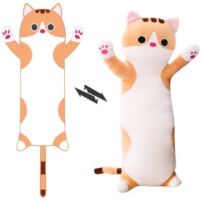 China Custom Lovely Plush Baby Toys Cute Animal Soft Toys For Kids Cat Sleeping Mate Stuffed Plush Animal for sale