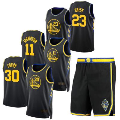 China Antibacterial Tank Tops 30 Stephen Curry 11 Klay Thompson Good Quality Basketball 23 Draymond Green Stitched City Edition Tank Top Shorts for sale