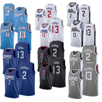 China 2023 Antibacterial Kawhi Leonard La Los Angeles Basketball Jerseys 13 Paul George Counterattack Stitched USA Classic Basketball Uniforms for sale