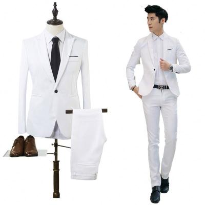 China Chinese Manufacturer Wholesale New Men's Fashion Business Evening Suit Breathable Two Piece Pants And Tops In Stock for sale