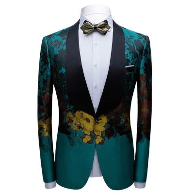 China High-density sequin blazer suits Anti-wrinkle men's sequin blazer party wedding blazer suit high quality black slim fit singer jackets for sale