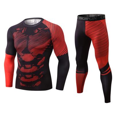 China Proof Squat Running New Men Sportswear Fitness Compression Set Gym Sport Suit Workout Tracksuit Training Tight Clothes for sale