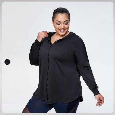 China Sustainable Plus Size Yoga Clothing Tops Womens Summer Wear Female Fitness Coat Long Sleeve Jacket Exercise Running Sport Blouse for sale