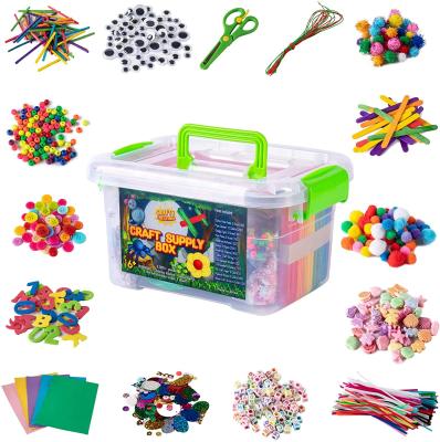 China Early education preschool kids kits diy art for kids craft art trial kit with durable plastic care box for sale