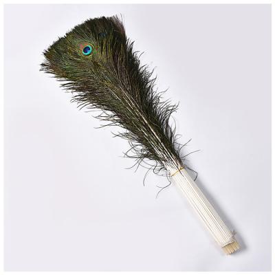 China Natural peacock feather in real peacock feather home decoration flower arrangement crafts shop 25-110cm decoration for sale