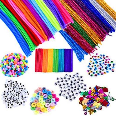 China Earlier Education Diy Kits For Kids Art And Craft Supplies Assortment Set For School Projects Pipe Colored Googly Eyes Cleaners Craft Kit Adult for sale