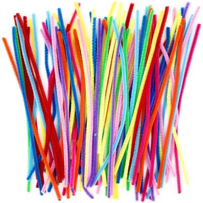 China Earlier Education Toys 100 Pcs Pipe Strippers 10 Assorted Colorful Chenille Stems Creative Art For Arts And Crafts Kids for sale