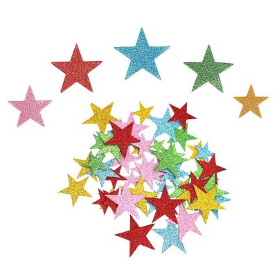 China DIY Handcraft 70 Pcs Glitter Foam Star Stickers 2.5-4.5cm Sticker Star Set Kids Children Wall Art Foam Decoration for sale