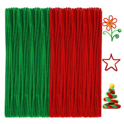 China Creative Early Education 100pcs Christmas Pipe Cleaners Children's Chenille Stems Chenille Stems Multicolor Pipe Cleaners for sale