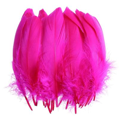 China DIY Tried 100pcs Red Rose Dresses Feather 15-20cm DIY Natural Goose Feathers For Dress for sale