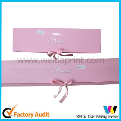 China Luxury Folding paper Hair Packaging Boxes With Bag Matched Shiny for sale