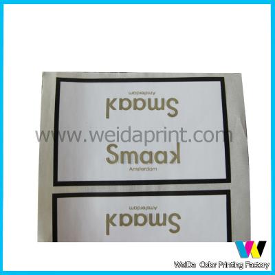 China Logo Embossed Non-glossy Custom Sticker Printing on White Peeling Paper for sale