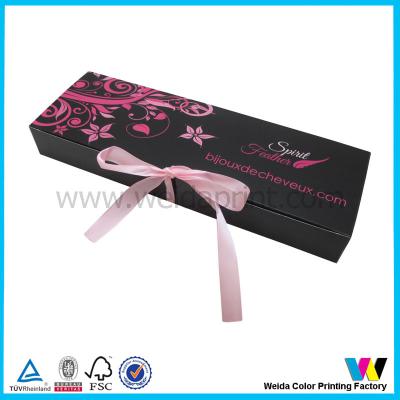 China Paper Weave Hair Packaging box Support glossy / matt lamination Finishing for sale