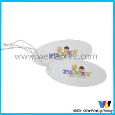 China Shiny Surface personalized Printing C2S Paper price Tags with String for sale