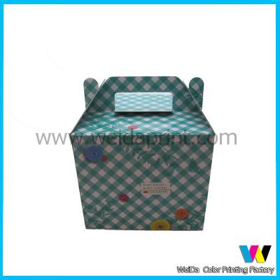 China Recyclable Takeaway Party Food Boxes With Handle Customized Printing for sale