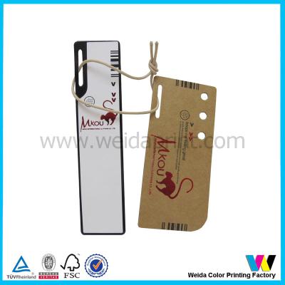 China Creative Design Printable Paper Tags with Red Hot Stamping Logo for sale