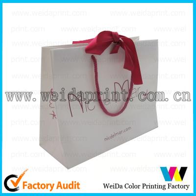 China Colorful Gold Stamping 80gsm Brown Kraft Paper Carrier Bags Printed for Shopping​ for sale