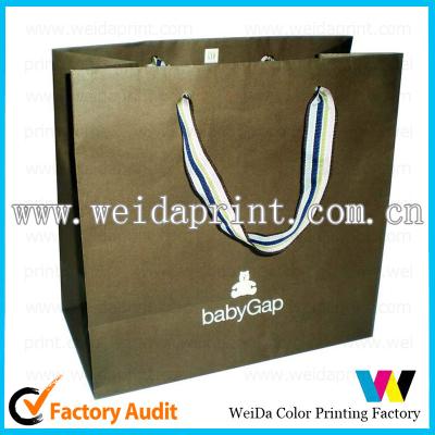 China Fancy Design Botique Paper Garment Packaging Shopping Bag with glued paper rope for sale