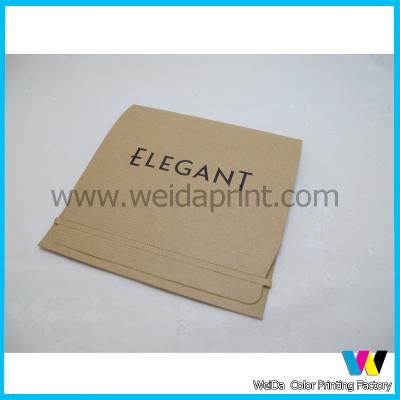 China Gold foil brown self seal custom printed envelopes for business office for sale