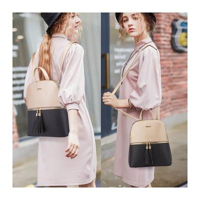 China Portable 4 Pieces Fashion Ladies Bags Leather Small Convertible Mini Purse Day Packs Backpack Cute For Girls Shoulder Bag For Women for sale