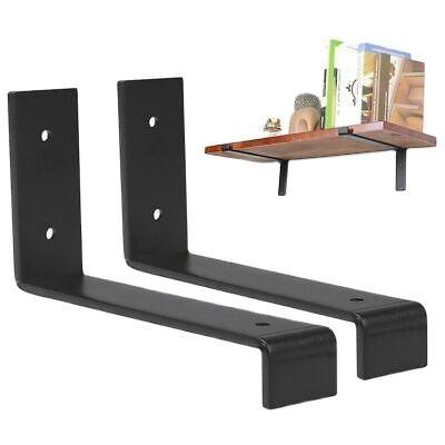 China Easy Install Heavy Duty Rustic Iron J Shelf Brackets Floating Wood Wall Brackets With Lip for sale