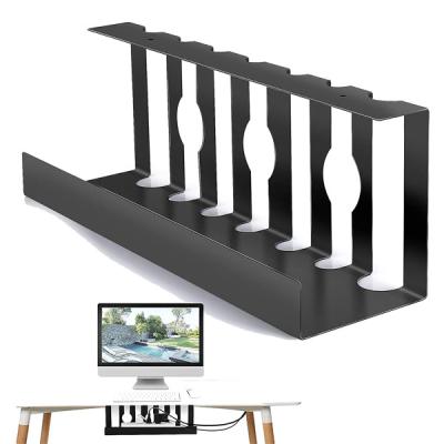 China Waterproof 3 hole metal cable guides stretch cable gallery under desk cable management tray for sale