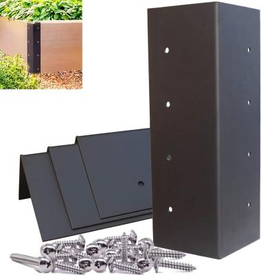 China Easy Install OEM ODM Custom Carbon Steel Metal L Shape Garden Planter Bed Corner Connection Bracket for sale