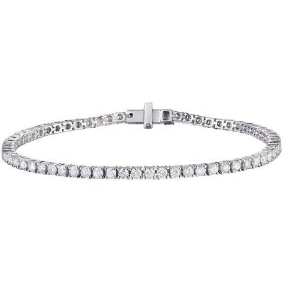 China Developed CLASSIC Lab Created Diamond 18k White Gold 4 Carat Diamond Tennis Bracelets for sale