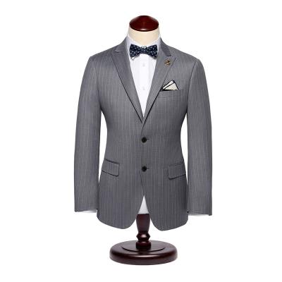 China Anti-Wrinkle Bouble Breast Men's Suits Merino Wool Suit Blended Melted and Half Machine and Hand Linen Fabric Netting for sale