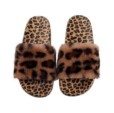 China Fashion trend ladies thick fluffy slippers bow lovely fur slippers plush slipper animals for sale